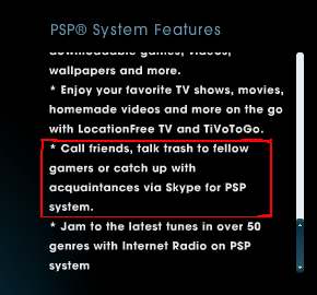 Playstation Portable with VOIP?